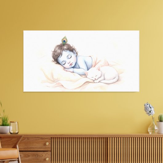 Bal Krishna Canvas Afdruk (Insitu (Woonkamer))