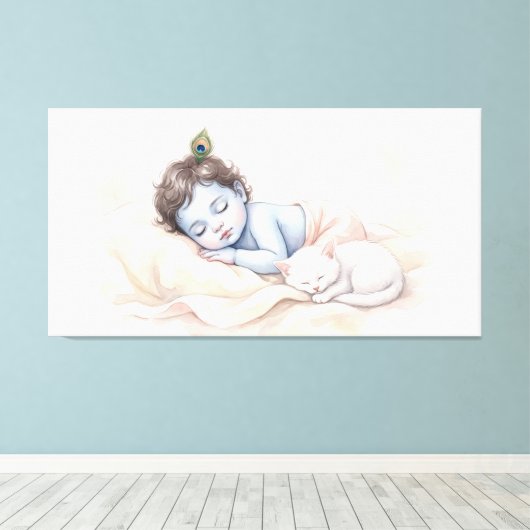 Bal Krishna Canvas Afdruk (Insitu (Houten vloer))