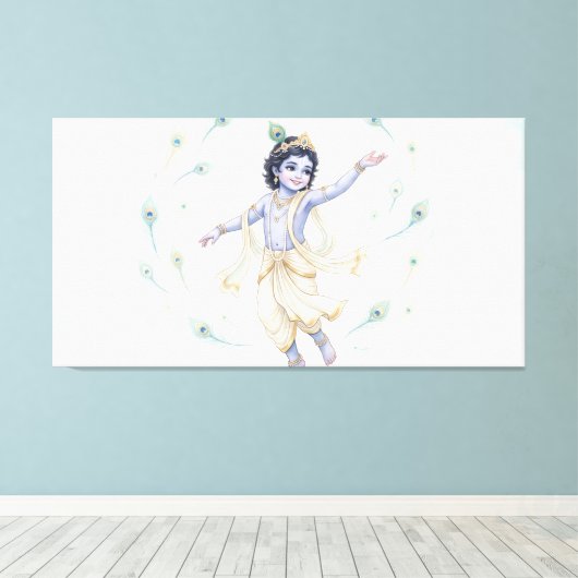 Bal Krishna Canvas Afdruk (Insitu (Houten vloer))