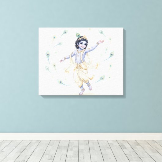 Bal Krishna Canvas Afdruk (Insitu (Houten vloer))