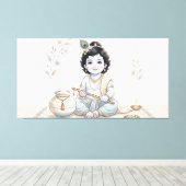 Bal Krishna Canvas Afdruk (Insitu (Houten vloer))