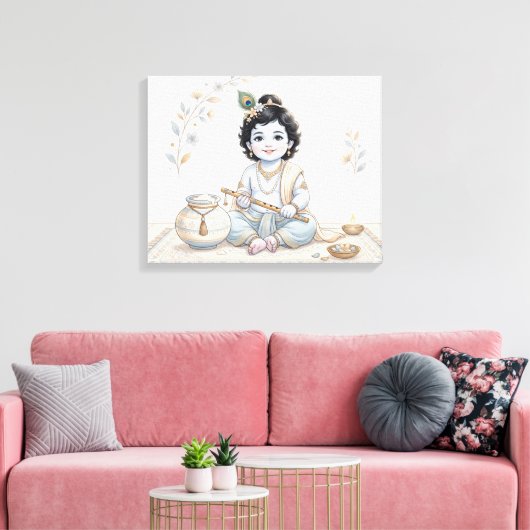Bal Krishna Canvas Afdruk (Insitu (Woonkamer))