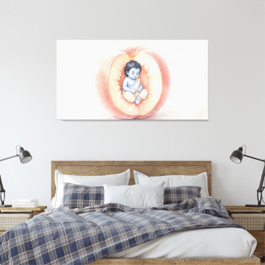 Bal Krishna Canvas Afdruk (Insitu (Slaapkamer))