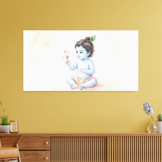 Bal Krishna Canvas Afdruk (Insitu (Woonkamer))