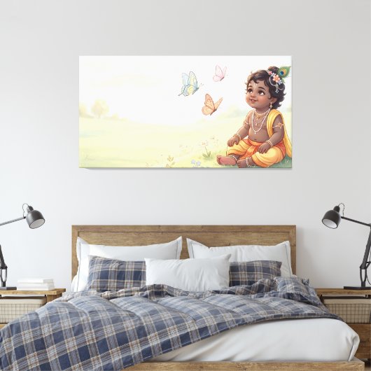 Bal Krishna Canvas Afdruk (Insitu (Slaapkamer))