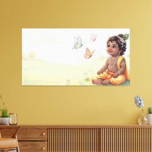 Bal Krishna Canvas Afdruk (Insitu (Woonkamer))
