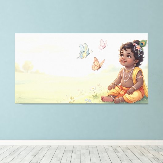 Bal Krishna Canvas Afdruk (Insitu (Houten vloer))
