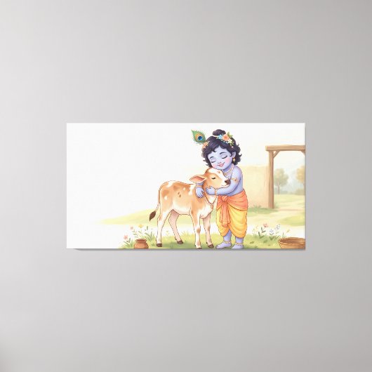 Bal Krishna Canvas Afdruk (Voorkant)