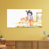 Bal Krishna Canvas Afdruk (Insitu (Woonkamer))