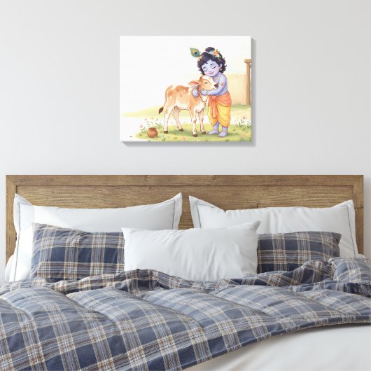 Bal Krishna Canvas Afdruk (Insitu (Slaapkamer))