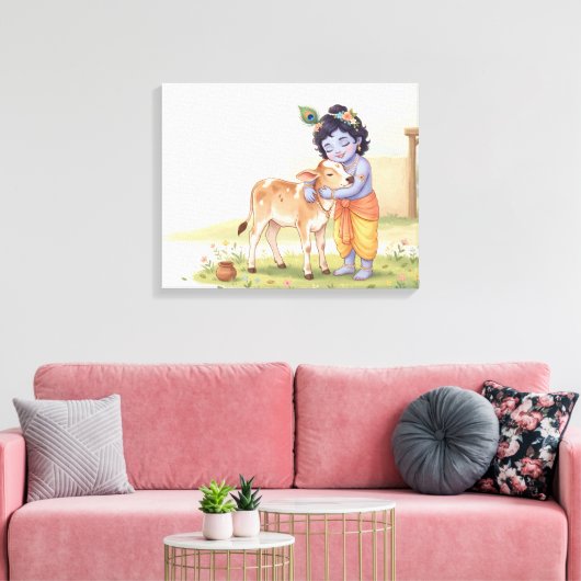 Bal Krishna Canvas Afdruk (Insitu (Woonkamer))