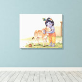 Bal Krishna Canvas Afdruk (Insitu (Houten vloer))