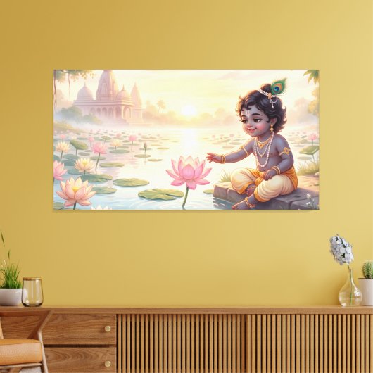Bal Krishna Canvas Afdruk (Insitu (Woonkamer))