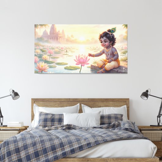 Bal Krishna Canvas Afdruk (Insitu (Slaapkamer))