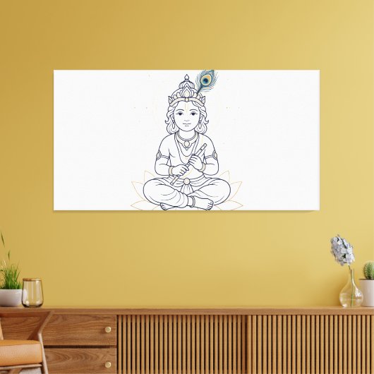 Bal Krishna Canvas Afdruk (Insitu (Woonkamer))