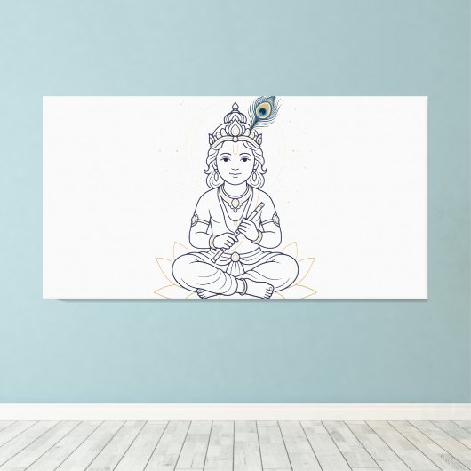 Bal Krishna Canvas Afdruk (Insitu (Houten vloer))