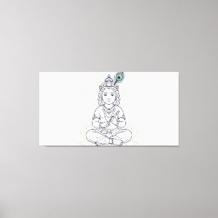 Bal Krishna Canvas Afdruk