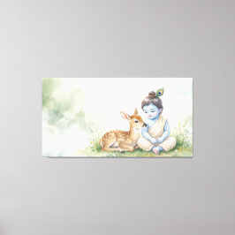 Bal Krishna Canvas Afdruk