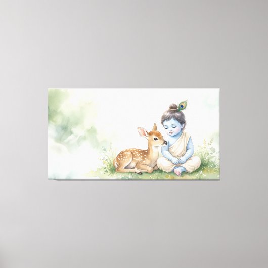 Bal Krishna Canvas Afdruk (Voorkant)