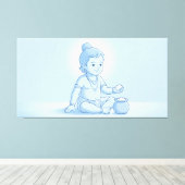 Bal Krishna Canvas Afdruk (Insitu (Houten vloer))