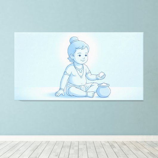 Bal Krishna Canvas Afdruk (Insitu (Houten vloer))