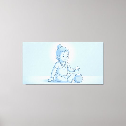 Bal Krishna Canvas Afdruk (Voorkant)