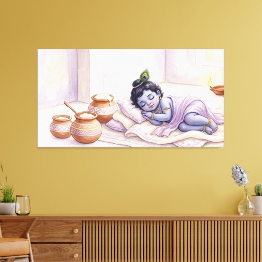 Bal Krishna Canvas Afdruk (Insitu (Woonkamer))