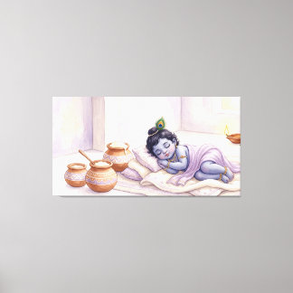 Bal Krishna Canvas Afdruk