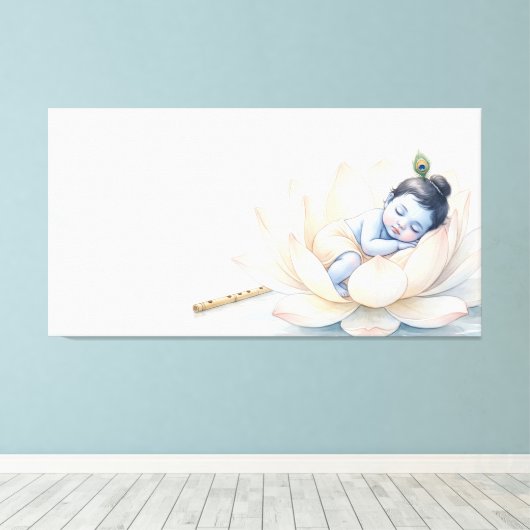 Bal Krishna Canvas Afdruk (Insitu (Houten vloer))