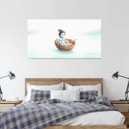 Bal Krishna Canvas Afdruk (Insitu (Slaapkamer))