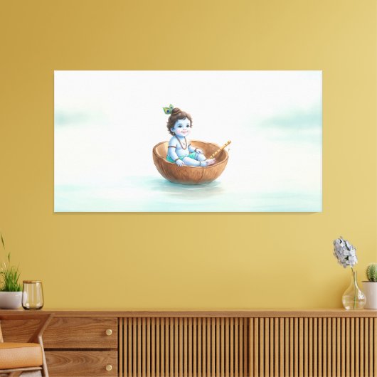 Bal Krishna Canvas Afdruk (Insitu (Woonkamer))