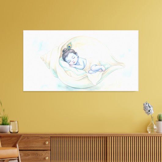 Bal Krishna Canvas Afdruk (Insitu (Woonkamer))