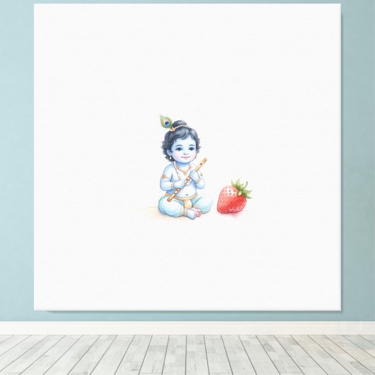 Bal Krishna Canvas Afdruk (Insitu (Houten vloer))