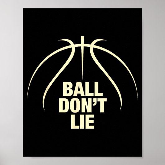 Bal liegt niet Basketbal Poster (Voorkant)
