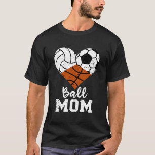 bal mam grappig volleybal voetbal basketbal mam t-shirt