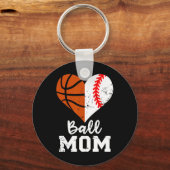 bal mam hart leuk basketbal basketbal mam sleutelhanger (Voorkant)
