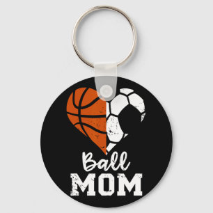 bal mam hart leuk voetbal basketbal mam sleutelhanger