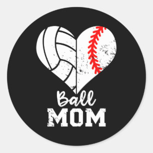 Bal mam hij honkbal volleybal mam ronde sticker