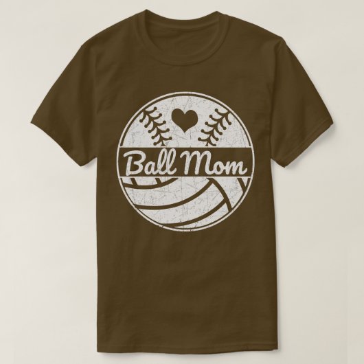 bal mam softbal mam volleybal mam softbal basis t-shirt (Design voorkant)