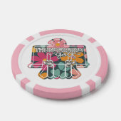 BAL MARKERING - ROZE BLOEMEN POKER CHIPS (Enkel)