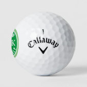 bal met golfer-naam & -initialen, monogrammen (Logo)