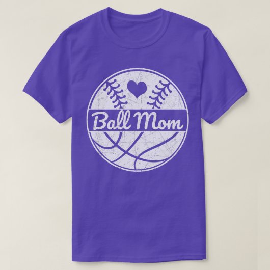 Bal Moeder Basketbal Basketbal Liefde Softbal Moed T-shirt (Design voorkant)