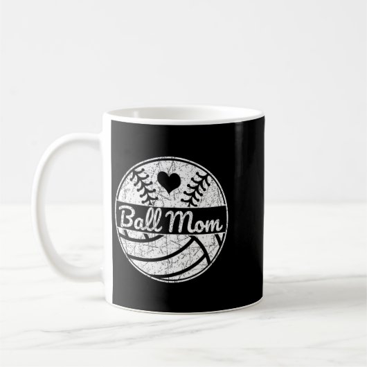Bal Moeder Half Baseball Softbal Half Volleybal Koffiemok (Links)