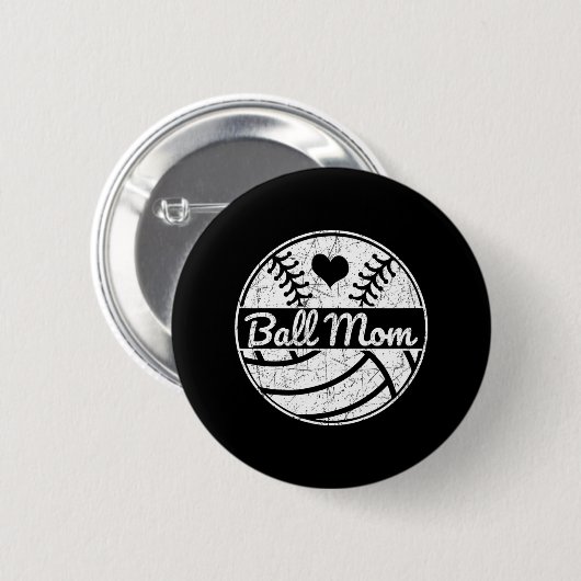 Bal Moeder Halve Honkbal Softbal Halve Volleybal Ronde Button 5,7 Cm (Voorkant /achterkant)