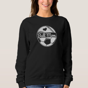 Bal Moeder Halve Voetbal Halve Baseball Moeder Sof Trui