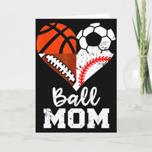 Bal Moeder Hart Grappig Voetbal Basketbal Honkbal  Kaart