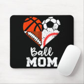 Bal Moeder Hart Grappig Voetbal Basketbal Honkbal Muismat (Met muis)