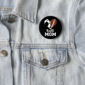 Bal Moeder Hart Grappig Voetbal Voetbal Moeder Ronde Button 5,7 Cm (In situ)