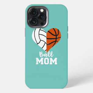 Bal Moeder Hart Grappige Volleybal Basketbal Moede iPhone 13 Pro Max Hoesje