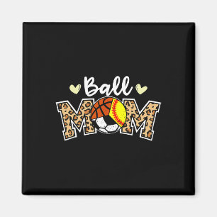 Bal Moeder Leopard Softbal Voetbal Basketballer Magneet